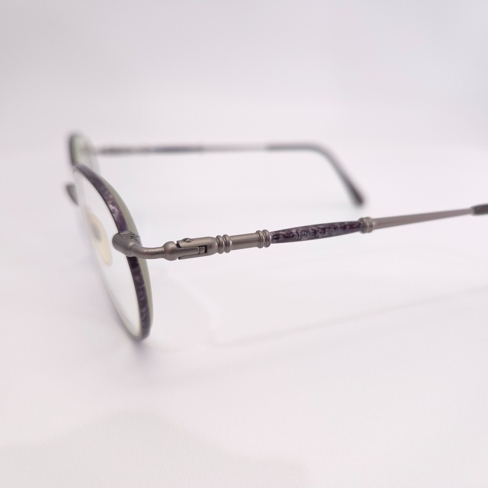 Anne Klein II 6003 K1054 Silver Violet Purple Metal Glasses Frames 50-19-135 - Picture 7 of 16